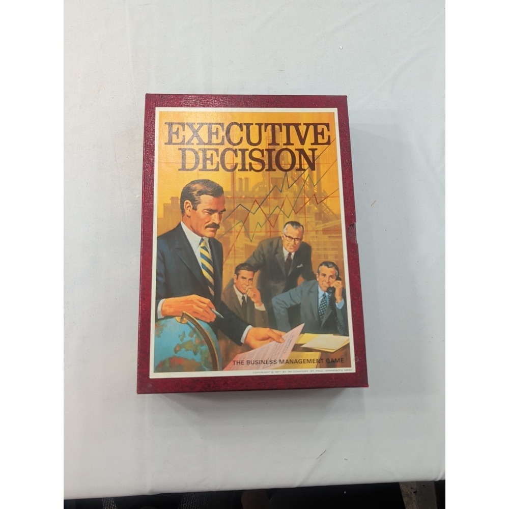 Vintage 3M Bookshelf Board‎ Game EXECUTUVE DECISION ~ Complete